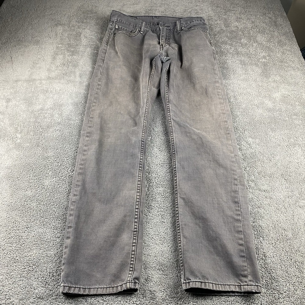 Levis 514 Straight Jeans‎ Mens 30x30 Gray Low Rise Denim